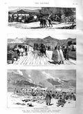 Original Old Antique Print 1885 War Servia Bulgaria Slivnitza Prince Al 19th