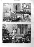 Old Antique Print 1885 Death King Spain Escurial Eumenides Cambridge Art 19th