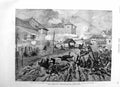 Original Old Antique Print 1885 War Servia Bulgaria Battle Pirot Siers F 19th