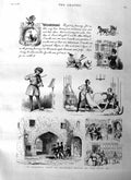 Original Old Antique Print 1885 Illustration Journal Richard Doyle Story 19th