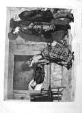 Original Old Antique Print 1885 Fine Art Sick Ma Bed Lady Chair House Victorian