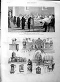 Old Antique Print 1886 Chelsea Church War Servia Bulgaria Hospital Sofia 19th