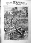 Original Old Antique Print 1886 Tonghoo Field Force Burma Twsa River Siers War