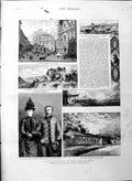 Original Old Antique Print 1886 Austria Hungary Vienna Rudolf Stephanie Haydn