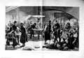 Original Old Antique Print 1886 Cafe Nisch Siers Games Servians Villi Victorian