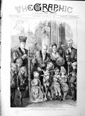 Old Antique Print 1886 Children Fancy Dress Ball Mansion House Lilliput 19th