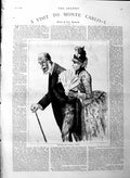 Original Old Antique Print 1886 Monte Carlo France Gambling Men Table Victorian