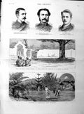 Original Old Antique Print 1886 Taranaki New Zealand Burma Dacoit Heath Sla 19th