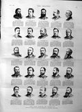 Old Antique Print 1886 Commons Foley Sturgis Bullard Crawford Fuller Men 19th