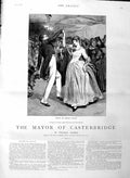 Antique Old Print Ref.343 1886 Illustration Story Mayor Casterbridge Romance