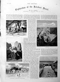 Original Old Antique Print 1886 Kalahari Desert Scott Falls Mary Moffat Kattea