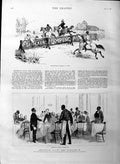 Original Old Antique Print 1886 Fox Hunting America Hotel Washington Caldecott