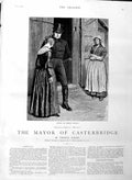 Old Antique Print 1886 Illustration Story Mayor Casterbridge Ladies Man 19th
