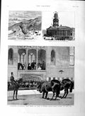 Original Old Antique Print 1886 Hengler'S Circus Queen Windsor Oil Well 19th