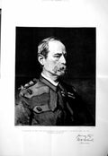 Old Antique Print 1886 Portrait Lieut-General Sir Frederick Roberts Bart 19th