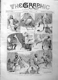 Original Old Antique Print 1886 Bell Tent Bechuanaland Native Siers Lizard 19th
