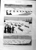 Old Antique Print 1886 Suda Bay Crete Ships Regatta Lord Galley Boat Race 19th
