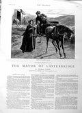 Antique Old Print Ref.339 1886 Illustration Story Mayor Casterbridge Henchard