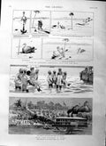 Original Old Antique Print 1886 Lord Dufferin Burma Mandalay Diamond Harbour