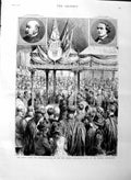 Old Antique Print 1886 Queen Medical Hall Victoria London Jenner Savory 19th