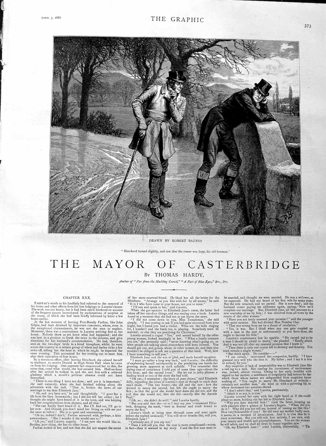 Original Old Antique Print 1886 Illustration Story Mayor Casterbridge Henchard