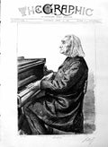Original Old Antique Print 1886 Portrait Celebrity Abbe Liszt Pi 19th