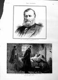 Old Antique Print 1886 Portrait Forster Irish Chief County Clare Fine Art 19th