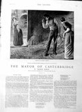 Old Antique Print 1886 Illustration Story Mayor Casterbridge Henchard Man 19th