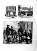 Old Antique Print 1886 Women Pit Mouths Working Henry Battenberg Damascus 19th