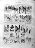 Original Old Antique Print 1886 Sports Fort Curtis Etshowe Zululand Sketches