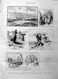 Old Antique Print 1886 Royal Institute Painters Water Colours Haymaking 19th