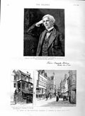 Original Old Antique Print 1886 Oliver Wendell Holmes Edinburgh Albert Victor