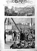Original Old Antique Print 1886 Foundation Stone People'S Palace London Prince