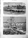 Original Old Antique Print 1886 Holloway College Queen Worcestershire Siers