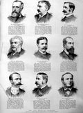 Old Antique Print 1886 House Commons Low Spencer Hill Gedge Maclure Men 19th