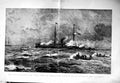 Old Antique Print 1886 Naval Review Sham Fight Portsmouth Colossus Ships 19th