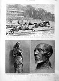 Original Old Antique Print 1886 Horse Racing Eclipse Bendigo Sandown Mummie 19th