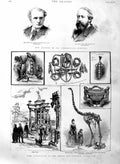 Original Old Antique Print 1886 Indian Colonial Exhibition Matthews Raikes Men