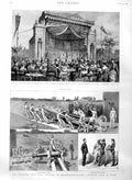 Original Old Antique Print 1886 CafÈ Chantant Albert Palace Shoeburynes 19th