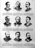 Old Antique Print 1886 Parliament Rollit Fulton Verdin Bruce Gilliat Men 19th