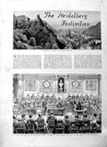 Original Old Antique Print 1886 Heidelberg University Church Holy Ghost Castle