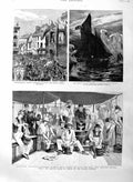 Old Antique Print 1886 Cardinal Taschereau Quebec Ship Neva Buenos Ayres 19th