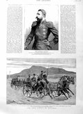 Original Old Antique Print 1886 Prince Alexander Bulgaria Siers Francis 19th