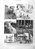 Original Old Antique Print 1886 Lady Camping Tour Washington Mountain Mines