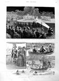 Old Antique Print 1886 Pastoral Ballet Chloe Crystal Palace Forester Fete 19th