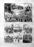 Original Old Antique Print 1886 Burma Siers British Association Birmingham 19th
