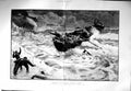Original Old Antique Print 1886 Napier Hemy Fine Art Boat Stormy Sea Rescue