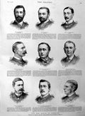 Old Antique Print 1886 Parliament Mahony Noble Stanhope Anderson Penton 19th