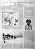 Original Old Antique Print 1886 Cameroons River Duala Woman Bell Town Victorian