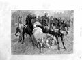Original Old Antique Print 1886 Cavalry Horses Exercise Winter Frost Siers 19th